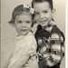 With my sister, Karen, 1951