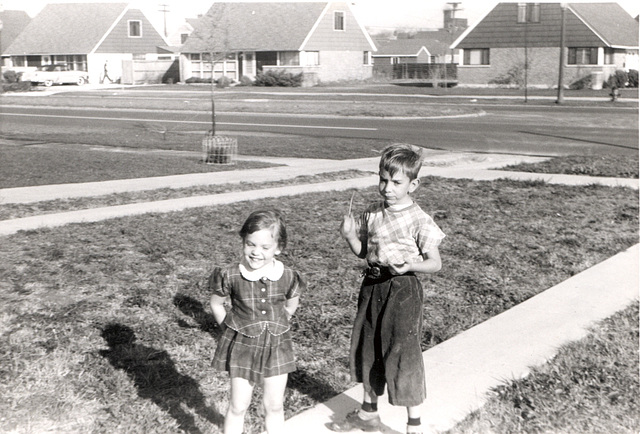 Waiting for the flood. Age 7, Skokie, IL, about 1954