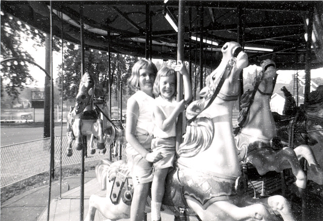 Cousin Donna and Karen at Kiddyland