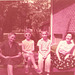 Backyard portraits. Grands, Karen, Rick and Mom, 1957