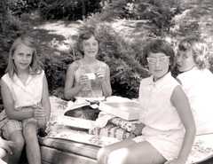 Karen and friends, c. 1959