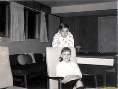 With my sister, Karen, about 1957