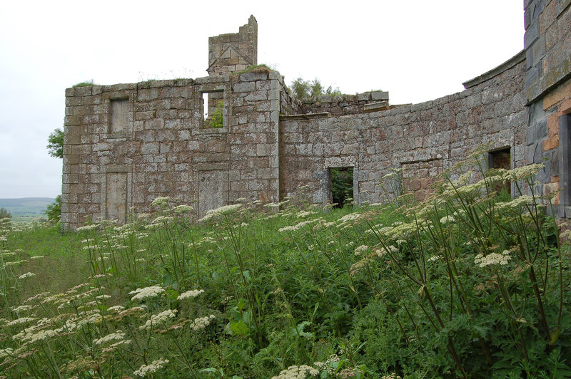 Curved corridor between main block and pavilion, Wardhouse, Aberdeenshire