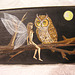 fairy & owl on small wooden box