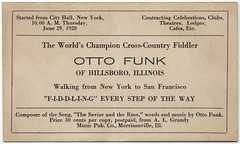 Otto Funk, the World's Champion Cross-Country Fiddler
