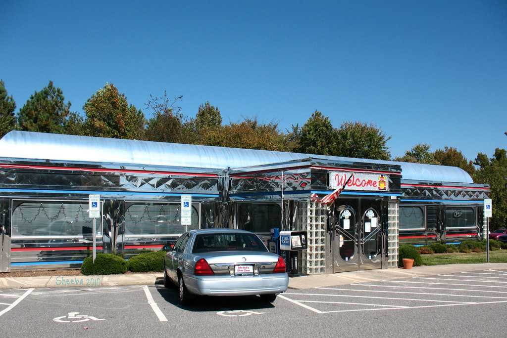 Sit in a booth at the Silver Diner ..