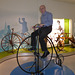 auf dem Hochrad im Zweiradmuseum Neckarsulm