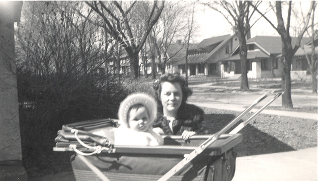 Aunt Doris and cousin Joanne, Milwaukee, Spring 1948