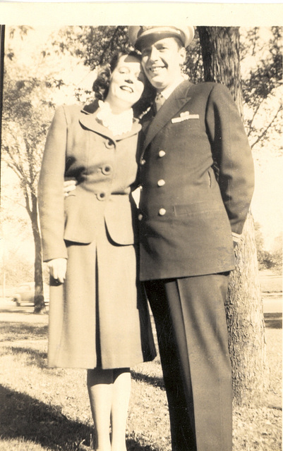 Dad and my aunt Doris about 1942