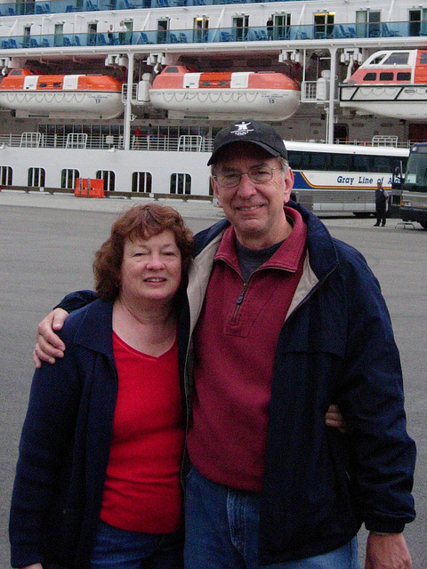 Off the ship at 6:00 a.m. ready for our first Alaskan excursion, seal clubbing.  No, we went to Misty Fiords.  Seal clubbing was sold out.