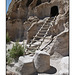 Bandelier cliff dwelling cave with ladder