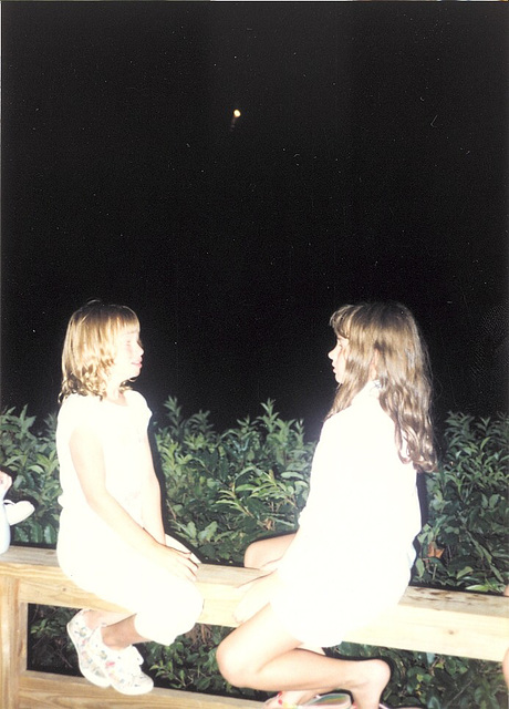 Heather and Lauren and the moon