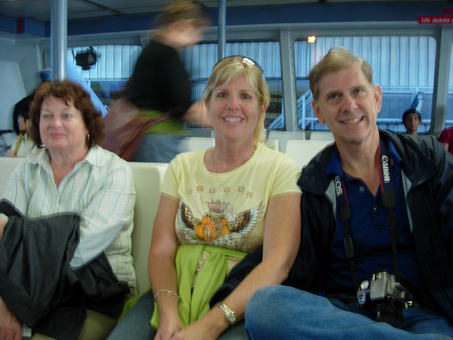 On the ferry back to town we try to come to terms with having spent $30 each to cross a 100-ft bridge.