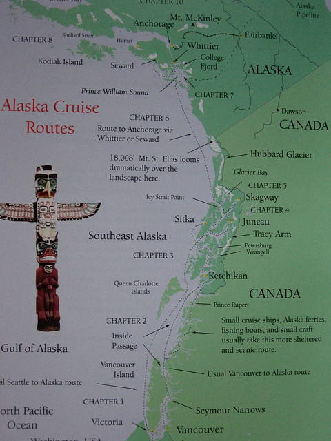 14 Days: Vancouver, Ketchican, Juneau, Skagway, Glacier Bay, College Fiord, Whittier, Talkeetna, Denali, Fairbanks, North Pole ;)