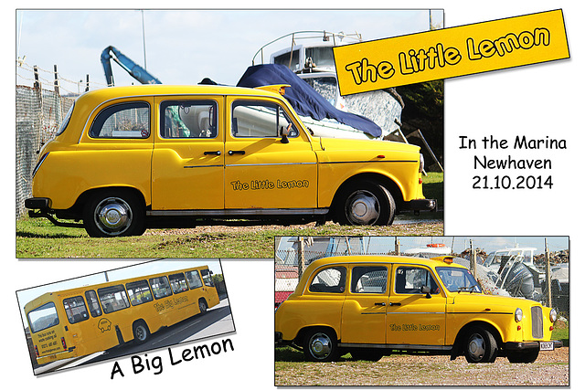 Little Lemon taxi - 1996 by Carbodies - Newhaven Marina - 21.10.2014