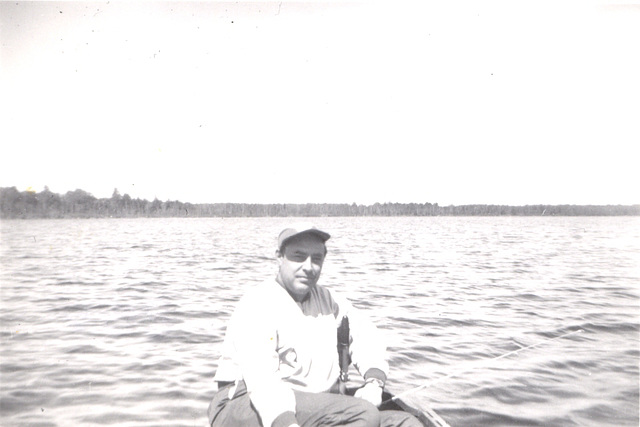 Dad at the helm. Northern WI, 1957