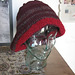 Crocheted Red/Maroon/Grey Hat