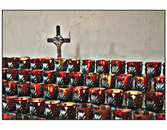 San Miguel Mission candles