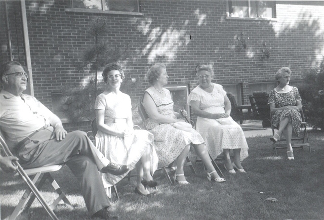 Uncle Harry Kaestner, Barbara Kaestner, Aunt Helen, Aunt Jeanette and Aunt Kate.