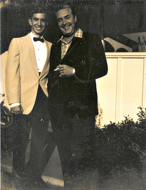 With dad before prom, 1965