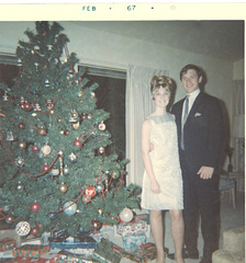 My sister and her boyfriend. Christmas, 1966