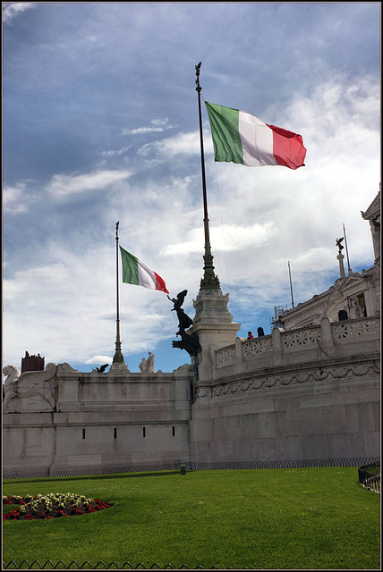 At the Vittorio Emanuele II memorial in Rome