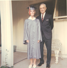 Karen and Grandpa Rudy.  June, 1967