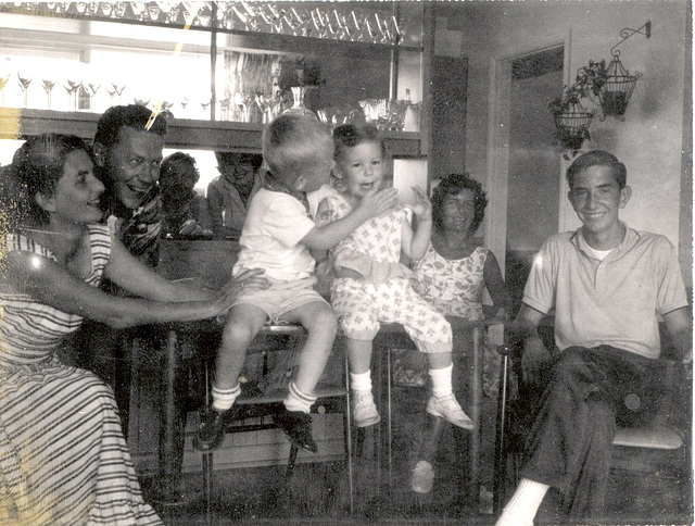 Peggy, Pinky, Danny, Baby?, Ruth and Rick about 1963.  Countryside Lake