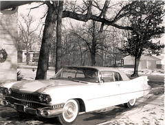 Dad's 1959 blue over white Caddy Convertible