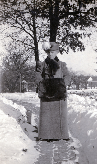 Lady in snow