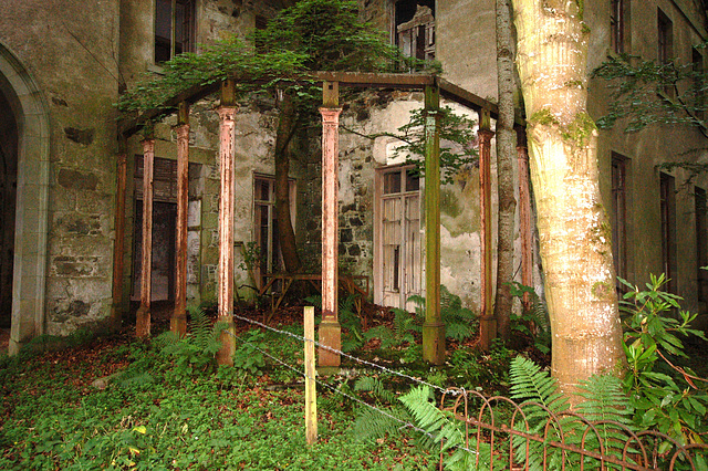 Conservatory, Haddo House from the drive, Aberdeenshire