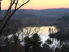 Lake Hope, autumn, just after sunset