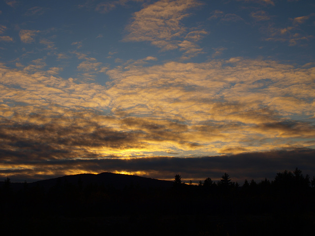 sunset over the pit