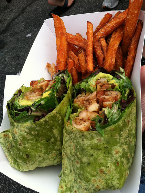 Chicken wrap from OG Tempura truck, Hawthorne, 6/21/11