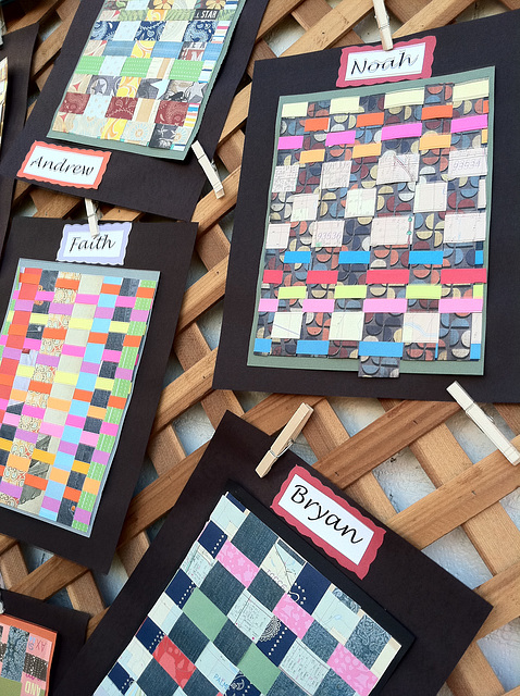 Student Art Projects:  Paper Weaving