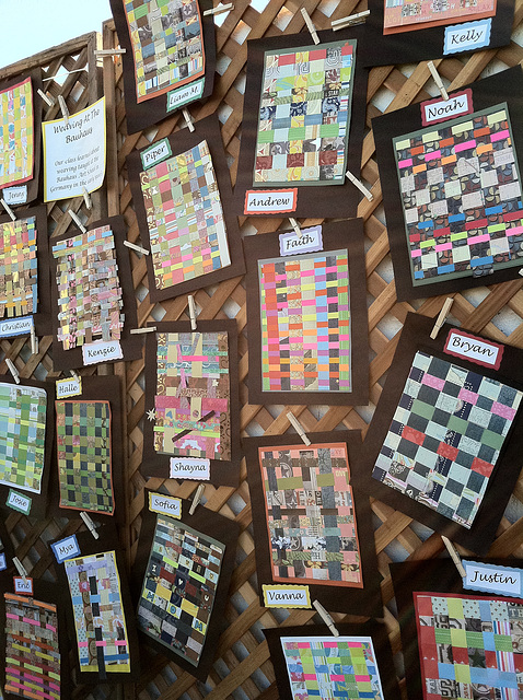 Student Art Projects:  Paper Weaving