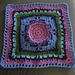 Pink Berry:  12-inch crocheted square