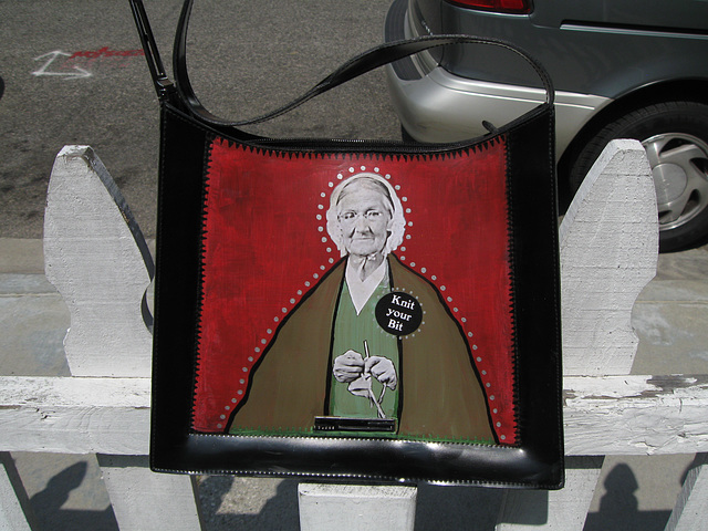 Knit Your Bit purse (front)