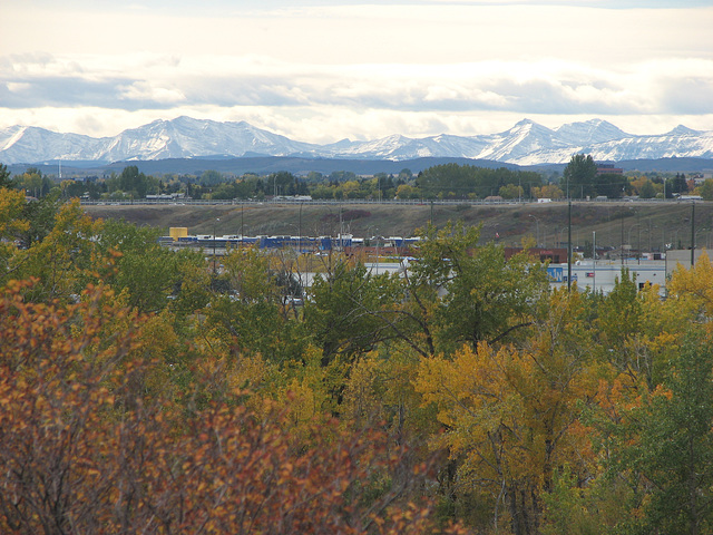 Looking towards the mountains