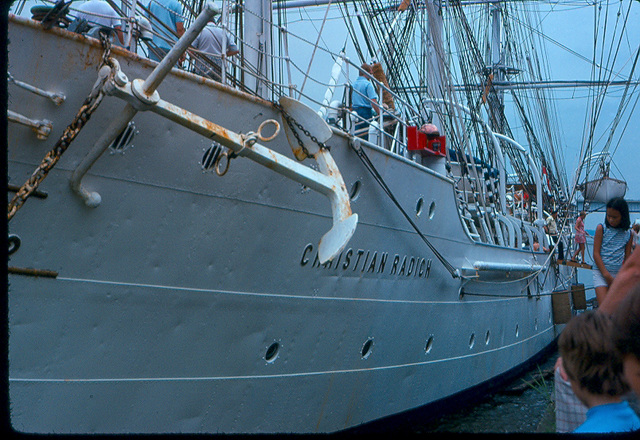 Norwegian Tall Ship Christian Radich, 1975