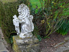 Lion on the gatepost