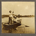 Summer! My grandfather at the oars, c. 1905.