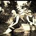 Summer!  My grandmother (r) and her sister at the lake, c. 1922