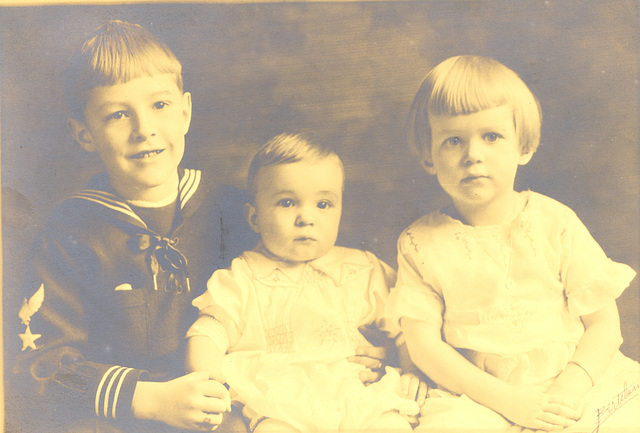 Dad, brother Richard, and sister, Doris. Milwaukee, 1921