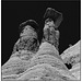 Kasha Ketuwe hoodoos in black and white