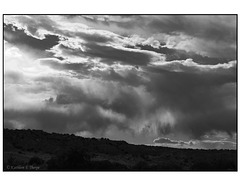 Ojito Wilderness clouds in black and white