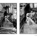 Soda Dam Falls diptych in black and white