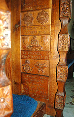 Detail of Pulpit, Saint Michael's Church, Birchover, Derbyshire