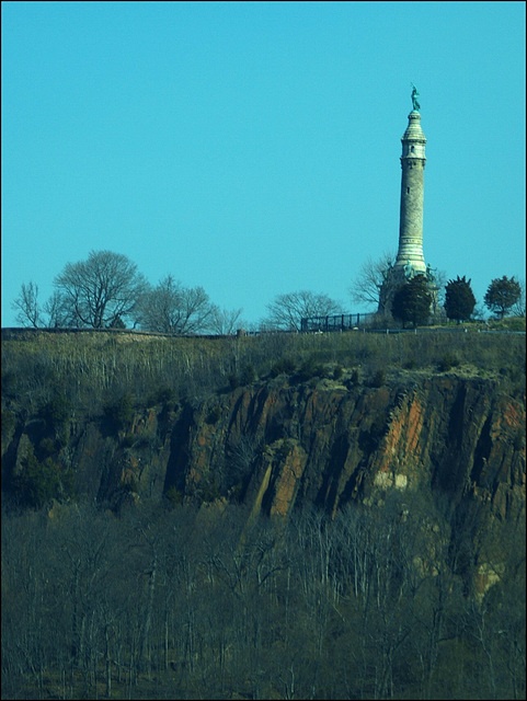 Soldiers and Sailors Monument, from the car