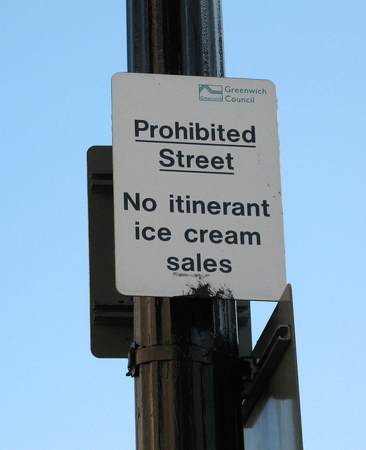 Itinerant Ice Cream Banned in Greenwich